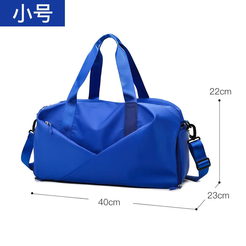 Large Capacity Fitness Bag Women's Handheld Oxford Cloth Yoga Sports Bag Fashionable Luggage Bag Wet And Dry Separation Can P...