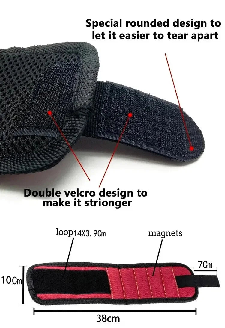 Magnetic Wristband for Holding Screws,Nails,Drilling Bits,Wrist Tool Holder Belts with Strong Magnets,Cool Gadgets for Men, Wome