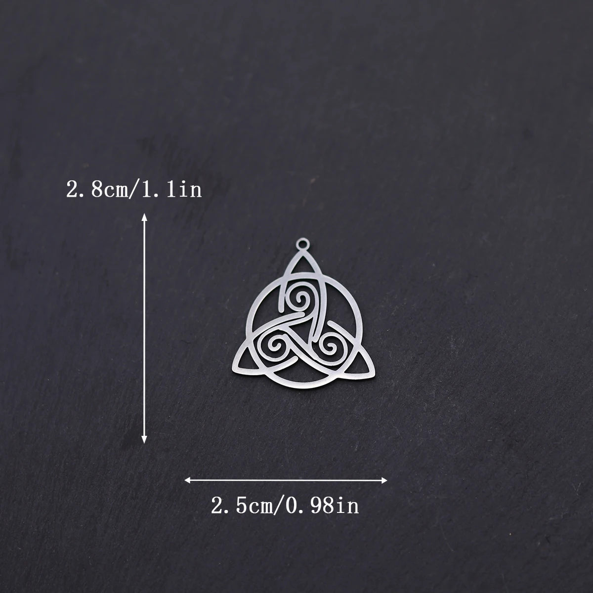 3pcs Amulet Pendants Stainless Steel Celtic Knots Charms For Jewelry Making Wholesale Necklace Keychain Charms Diy Accessory