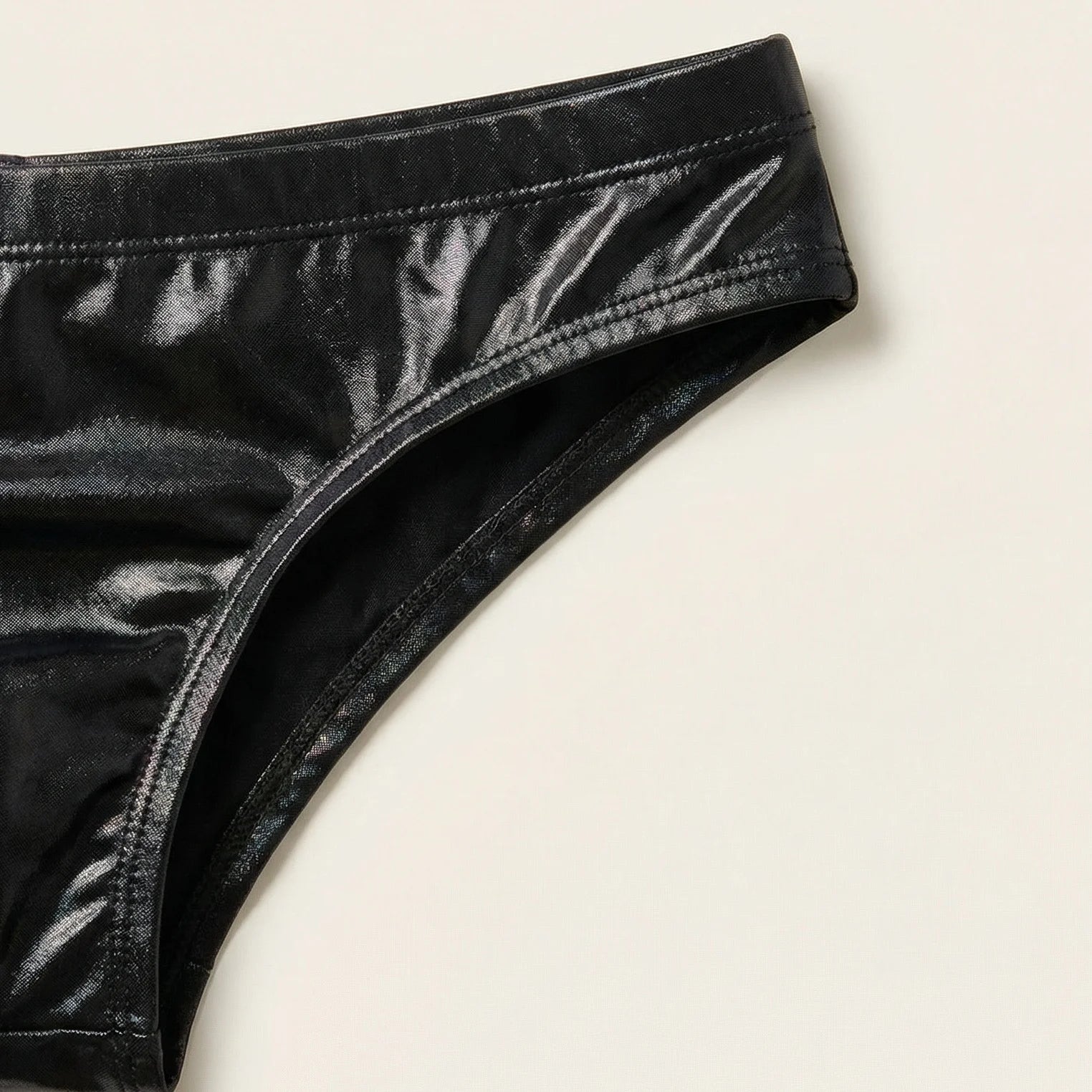 1Pc men's PU leather triangle underwear, sexy triangle underwear, boxing fitness, suitable for costume parties, sweet gift