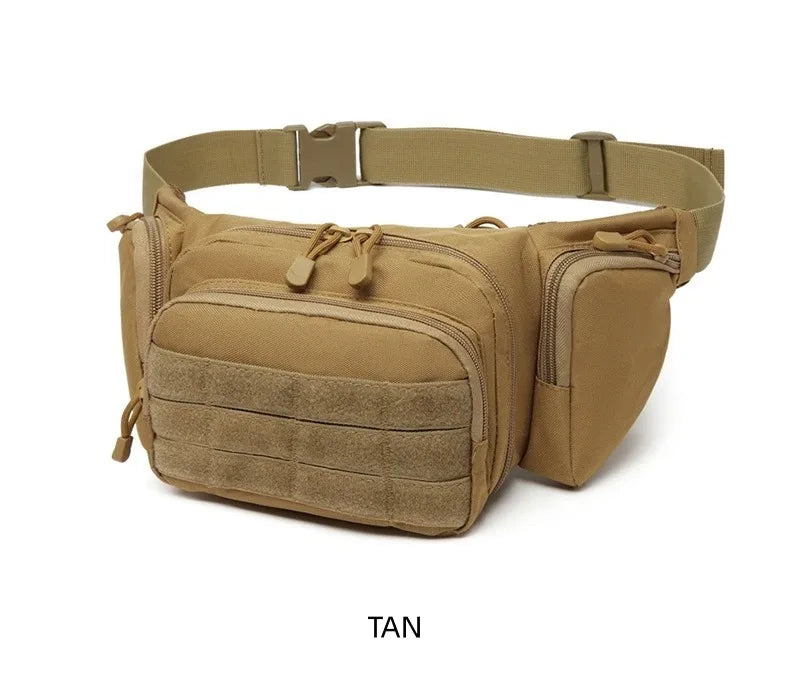 Outdoor MOLLE Fanny Pack, Gun Holster for Multiple Models, Compact & Secure Fit for Utility Accessories