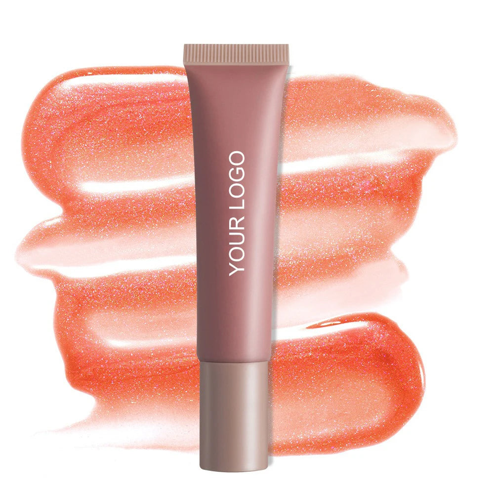 Private Label Lipgloss Custom Logo Hose Tube Shiny Pigment Lip Gloss Durable Glaze Cosmetic Lips Oil Cosmetics lips Makeup