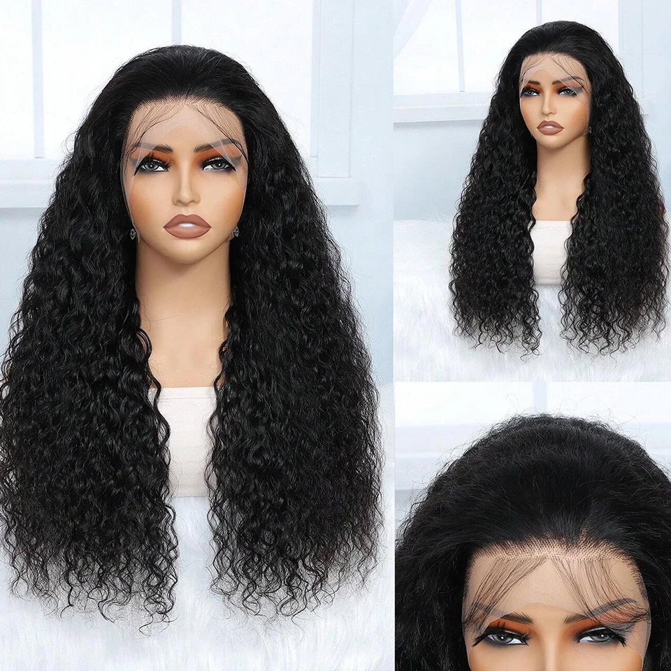 34 Inch 13x4 Hd Transparent Water Wave Lace Front Wig 4x4 Lace Closure Wig Wet And Wavy Curly Human Hair 13x6 Lace Frontal Wigs