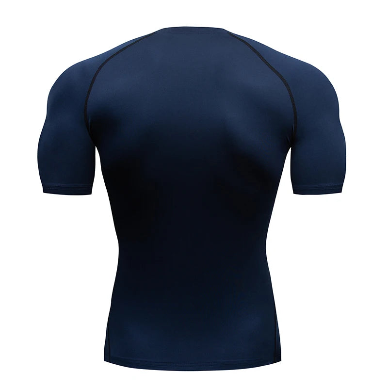 Men Running Compression T-shirt Short Sleeve Sport Tees Gym Fitness Sportshirts Male Jogging Tracksuit Homme Athletic Shirt Tops