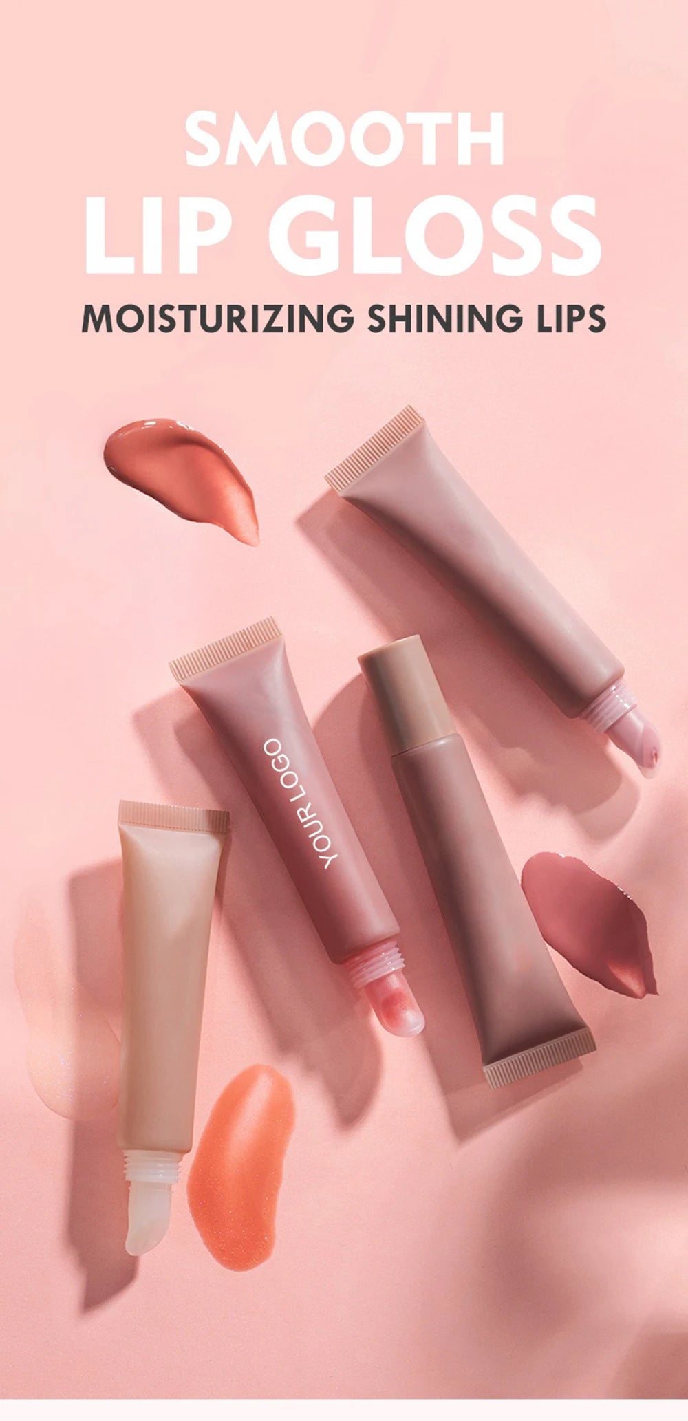 Private Label Lipgloss Custom Logo Hose Tube Shiny Pigment Lip Gloss Durable Glaze Cosmetic Lips Oil Cosmetics lips Makeup