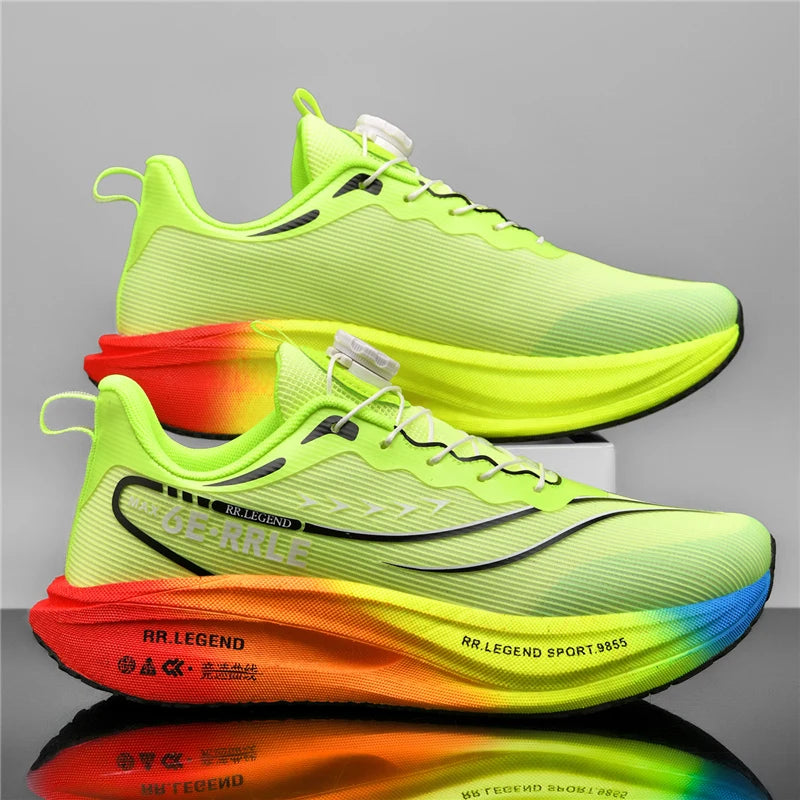 Professional Sports Running Shoes For Men Marathon Air Cushion Carbon Plate Double-layer Mesh Women Athletic Racing Sneakers