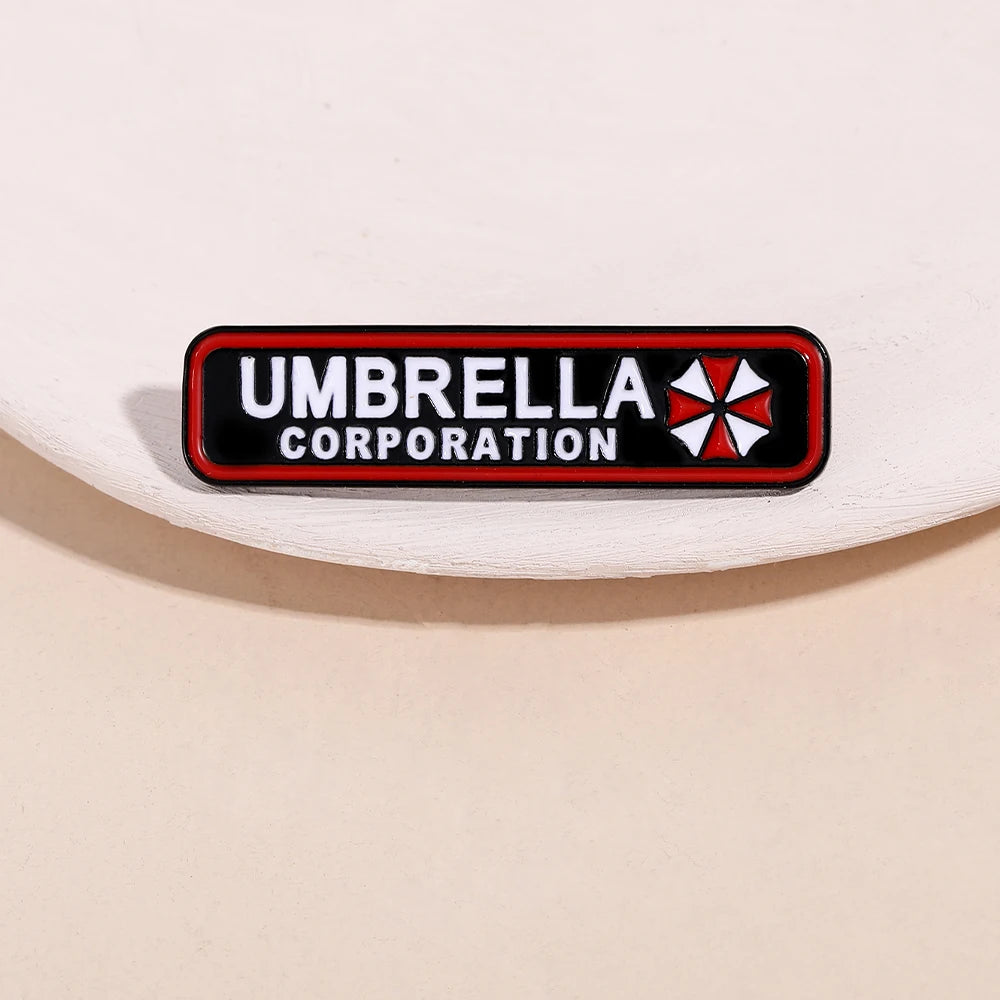 Wholesale Umbrella Corporation Enamel Pins Black Long Strip Brooch