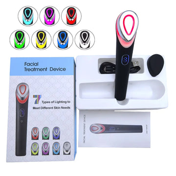 NEW Booster Pro Led Facial Light Therapy 7 Colors Eye Beauty Wand Red Light Eye Massager for Skincare & Blue Rejuvenation Tool
