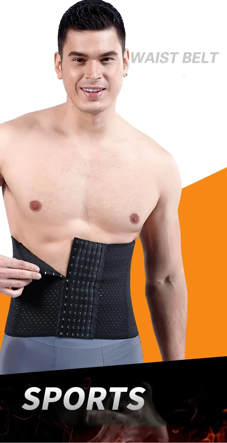 Men Slimming Body Shaper Waist Trainer Trimmer Belt Corset For Abdomen Belly Shapers Tummy Control Fitness Compression Shapewear