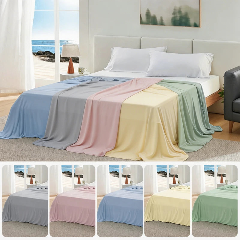 Summer Bed Blanket Ice Silk Cooling Blanket Air Conditioning Quilt Skin-friendly Light And Thin Breathable Quilt For Home Office