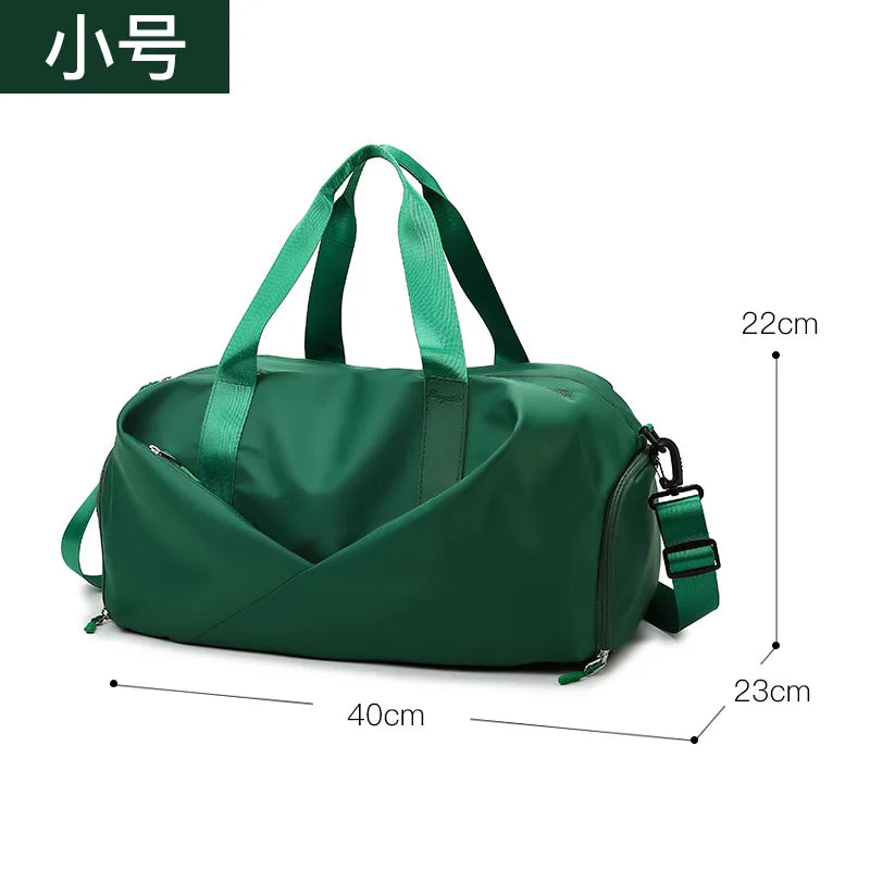 Large Capacity Fitness Bag Women's Handheld Oxford Cloth Yoga Sports Bag Fashionable Luggage Bag Wet And Dry Separation Can P...