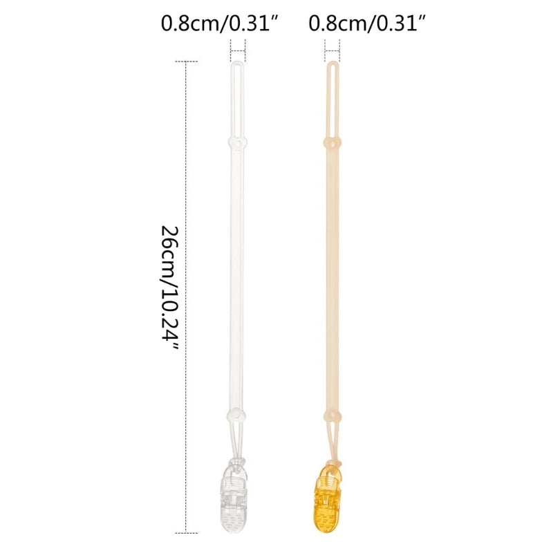 Pacifier Clip Silicone Pacifier Binky Holder Baby Pacifier Strap for Soothies &Teething Toy Shower Gift for Newborns