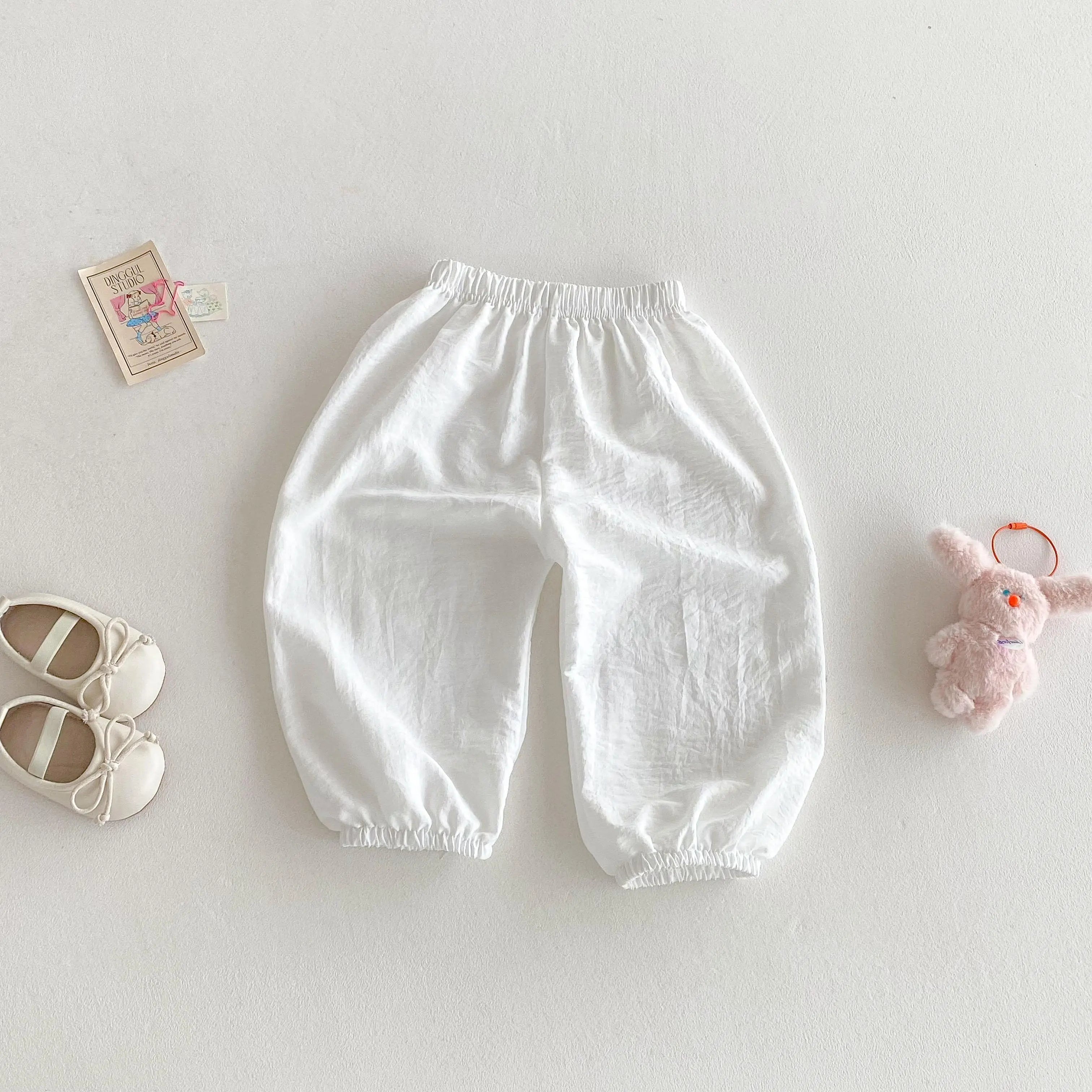 Summer Solid Color Children's Anti-mosquito Pants Loose Casual Bloomers For Kids Girls And Boys Toddler Costume Thin Trousers