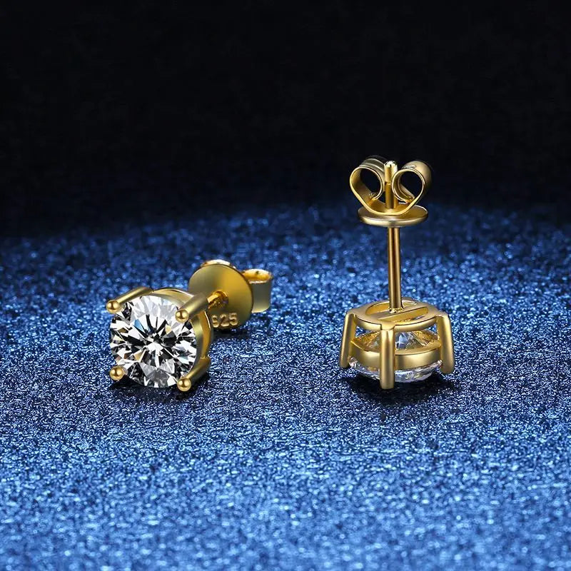 Promotion Moissanite Earrings for Women Pass Diamond Test Pen 100%  With Certificate Ear Studs 925 Sterling Silver Fine Jewelry