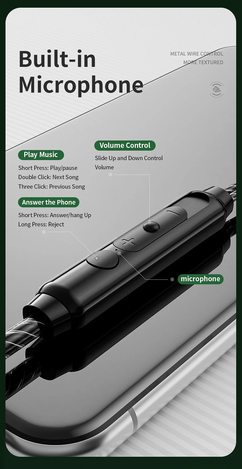 3.5mm Earphones Noodles Headsets Sport Earbuds with Microphone Headphones for Meizu Samsung Galaxy A50 for Huawei Honor
