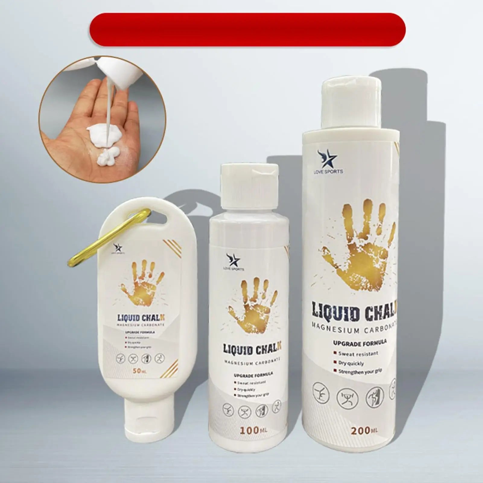 Sports Liquid Magnesium Powder Fitness Lifting Anti Slip Cream Grip Liquid Magnesium Comfortable Feel For Rock Climbing Gym