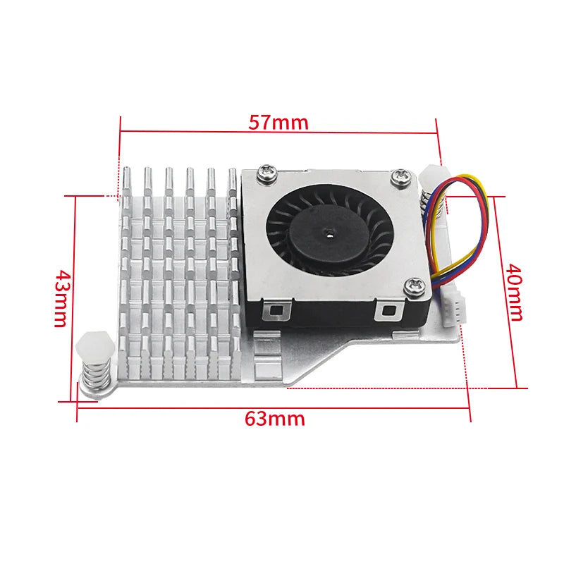 Raspberry Pi 5 Active Cooler  Aluminum Heatsink PWM Cooling Fan Speed Adjustable Black Silver Blue Radiator for Raspberry Pi 5