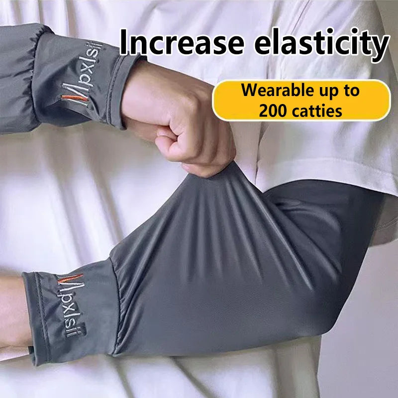Cooling Arm Sleeves Breathable Sun Protection Ice Slik Sleeves Summer Outdoor Sports Driving Cycling Sleeves Men Loose Arm 2026