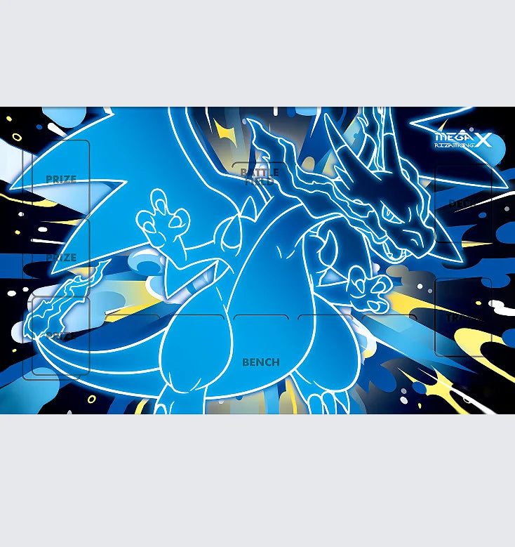 Diy Pokemon Playmat - Self Made New Gengar Dragonite Squirtle Charmander Bulbasaur Battle Card Mat Rubber Anti-slip Mouse Pad