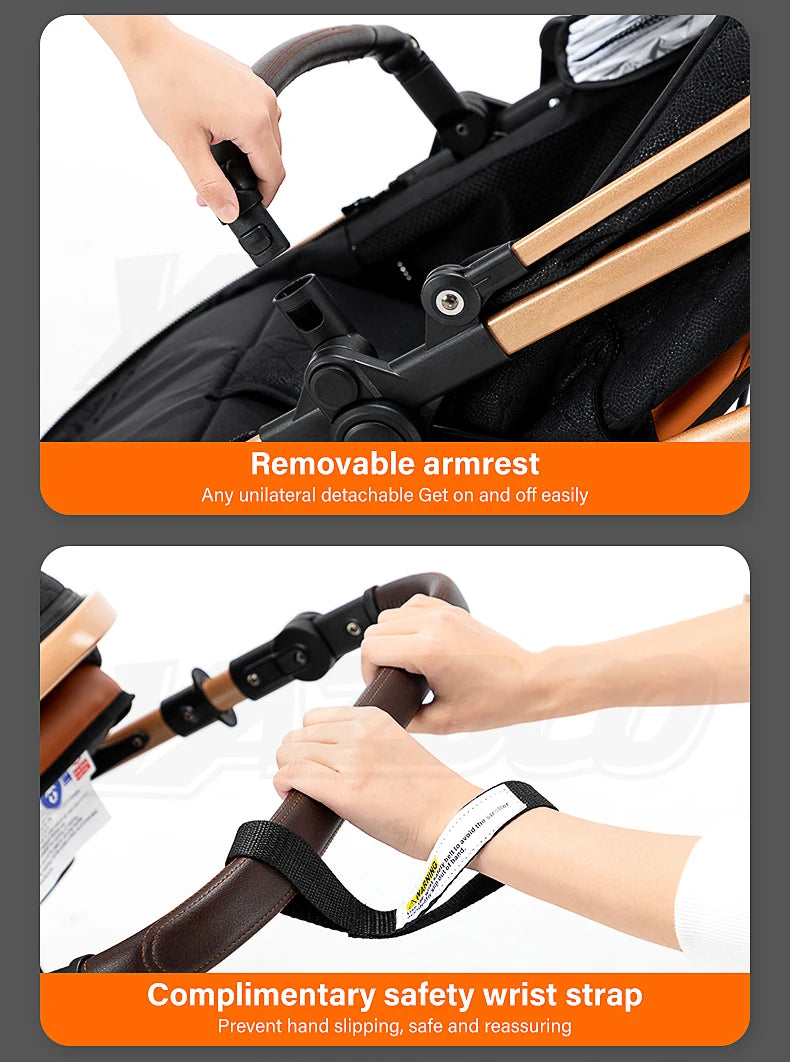 3-in-1 baby stroller travel system lightweight pram for newborns compact foldable Winter baby stroller baby buggy all-terrain