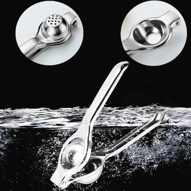 Stainless Steel Manual Citrus Juicer Lemon Squeezer Durable Polished Metal Kitchen Tool Fruit Juice Extractor Ergonomic Handle