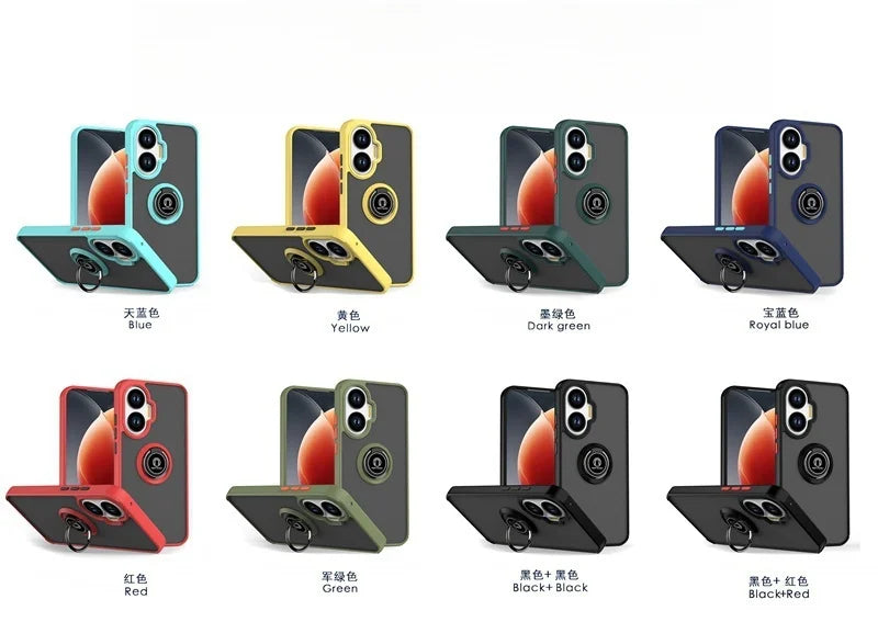 Funda For Xiaomi Poco F7 5G Case Shockproof Matte Hard PC Armor Case For Pocof7 Poko Little F7 F 7 7F Magnetic Holder Ring Cover