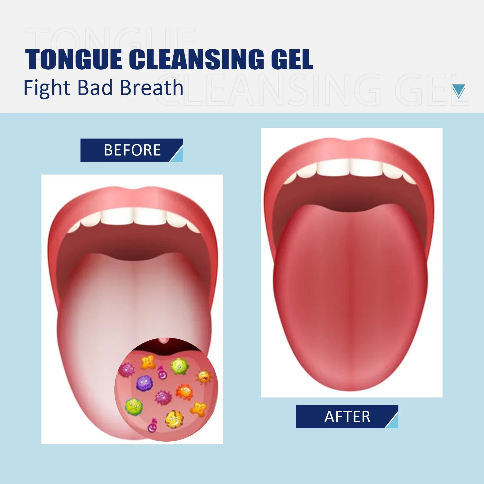 EELHOE Tongue Cleaning Gel with Brush Oral Care Removal Odor Health Fresh Breath Care Dental Hygiene Tools Coating Cleaning Kit