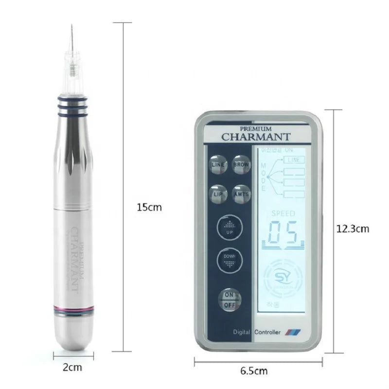 Dermografo Tattoo Machines Professional Permanent Makeup Tattoo Device For Micropigmentation Charmant Embroidery Eyebrow Gun Set