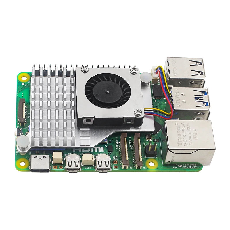 Raspberry Pi 5 Active Cooler  Aluminum Heatsink PWM Cooling Fan Speed Adjustable Black Silver Blue Radiator for Raspberry Pi 5