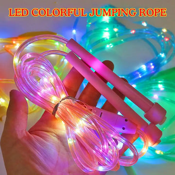 Illuminated Jump Rope Kids Night Exercise Fitness Training Entertainment Glowing Rope Skipping Fun Toys Optical Playing Led Lamp