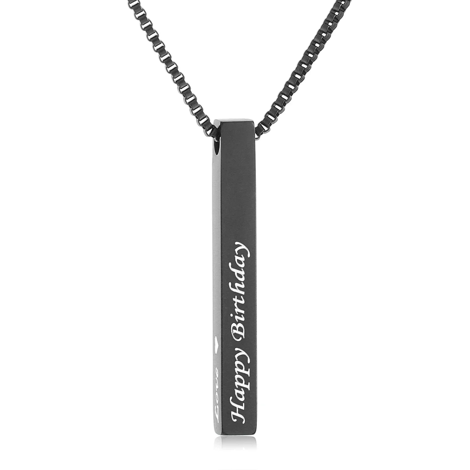 Custom Stainless Steel Personalized Engraved Bar Necklace For Women Gift  Name Pendant Jewelry Set