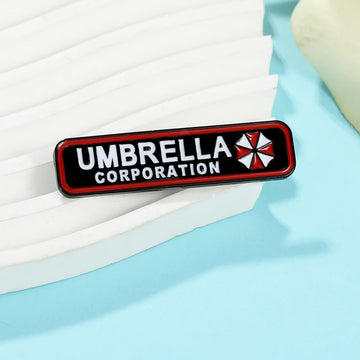 Wholesale Umbrella Corporation Enamel Pins Black Long Strip Brooch