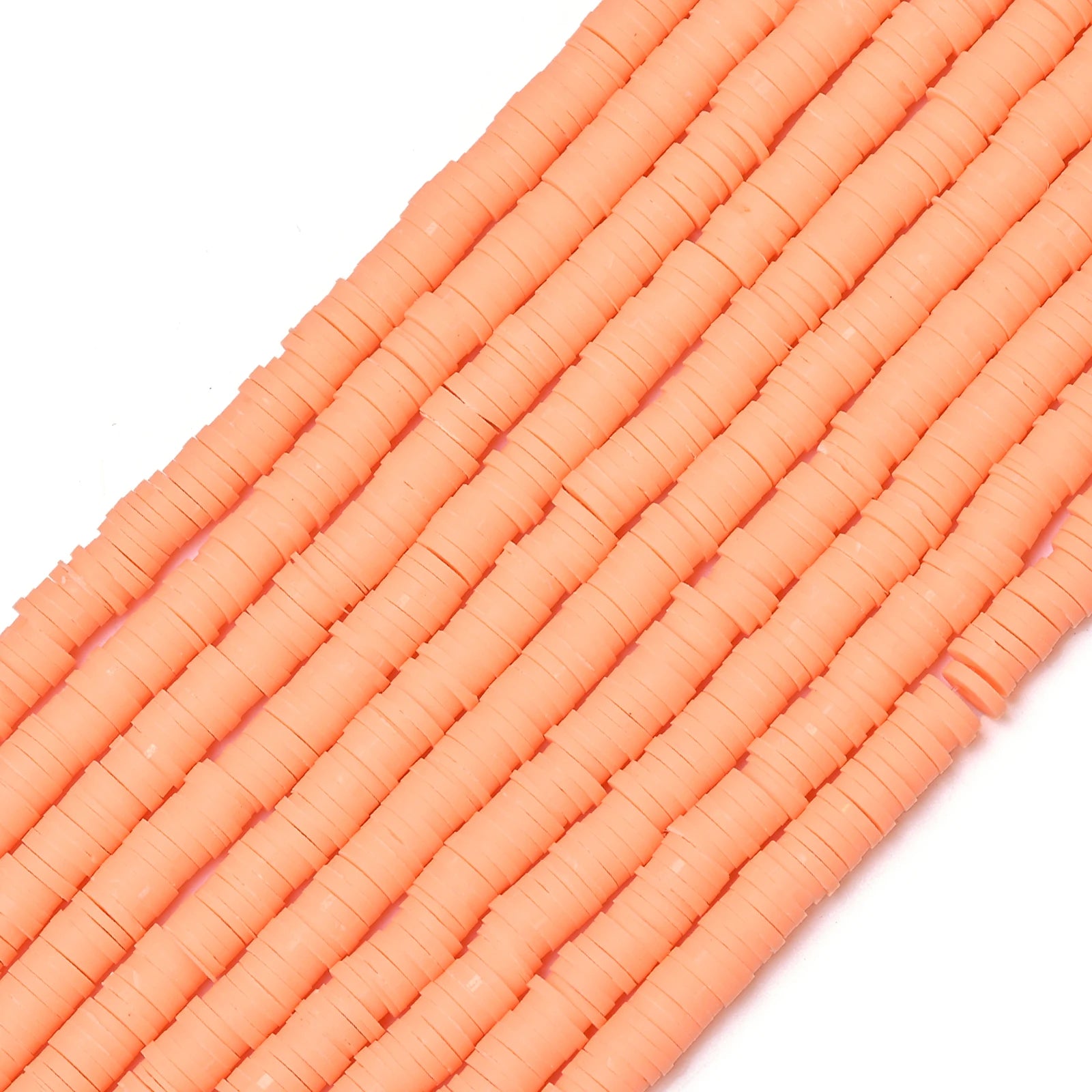 350pcs 6mm Flat Round Polymer Clay Beads Loose Spacer Beads for Jewelry Making DIY Needlework Bracelet Necklace Earrings