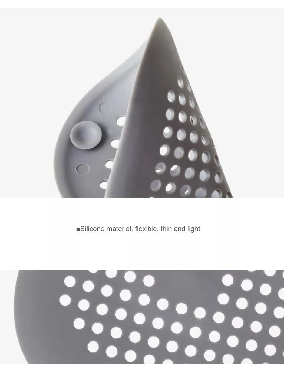 Silicone Sink Strainer, Shower Drain Plug Hair Catcher, Bathtub Kitchen Sink Filter Screen Bathroom Accessories