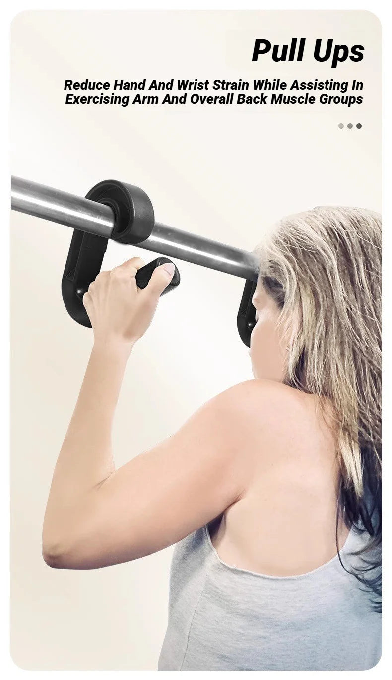 1Pair Fitness Pull Up Hand Grip Ergonomic Hook Handle Gym Multifunctional Down Grips Versatile Strength Training Equipments