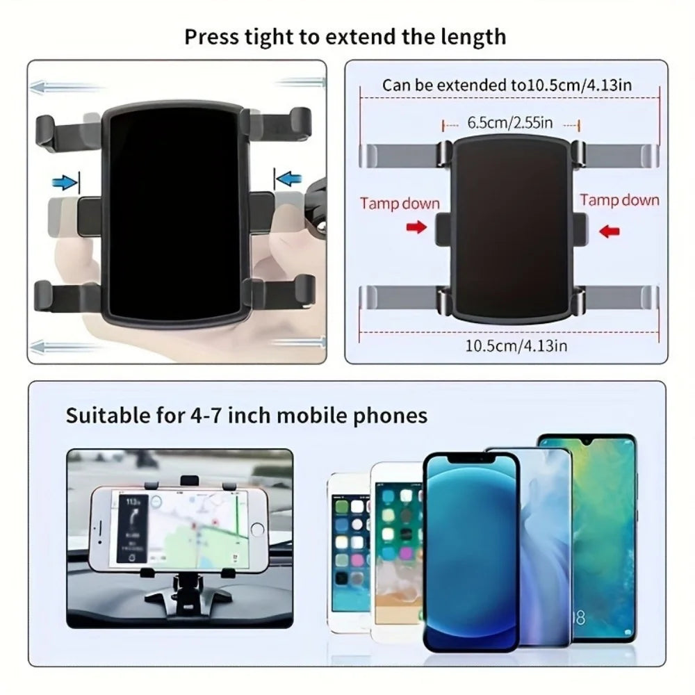Car Phone Holder Stand Universal Car Dashboard Clip Mount GPS Cell Mobile Phone Support in Car Bracket For iPhone Samsung Xiaomi