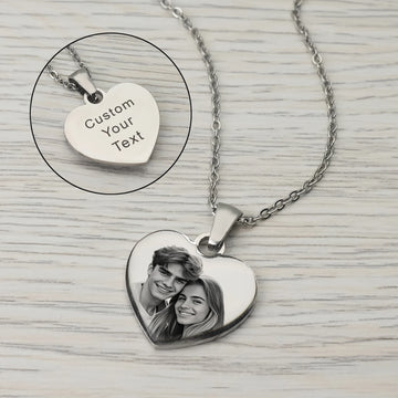 Picture Necklace Personalized for Women,Custom Photo Love Heart Projection Pendant,Customized Valentine's Day gift,gifts for mom