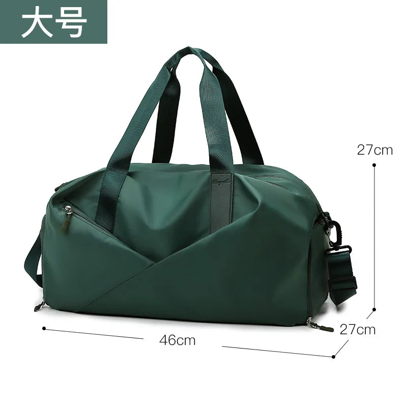 Large Capacity Fitness Bag Women's Handheld Oxford Cloth Yoga Sports Bag Fashionable Luggage Bag Wet And Dry Separation Can P...