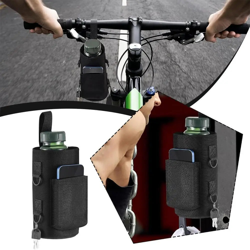 Magnetic Sling Bottle Bag with Shoulder Strap Water Bottle Holder Phone Holder for Men Women Workout Fitness Travel Outdoor