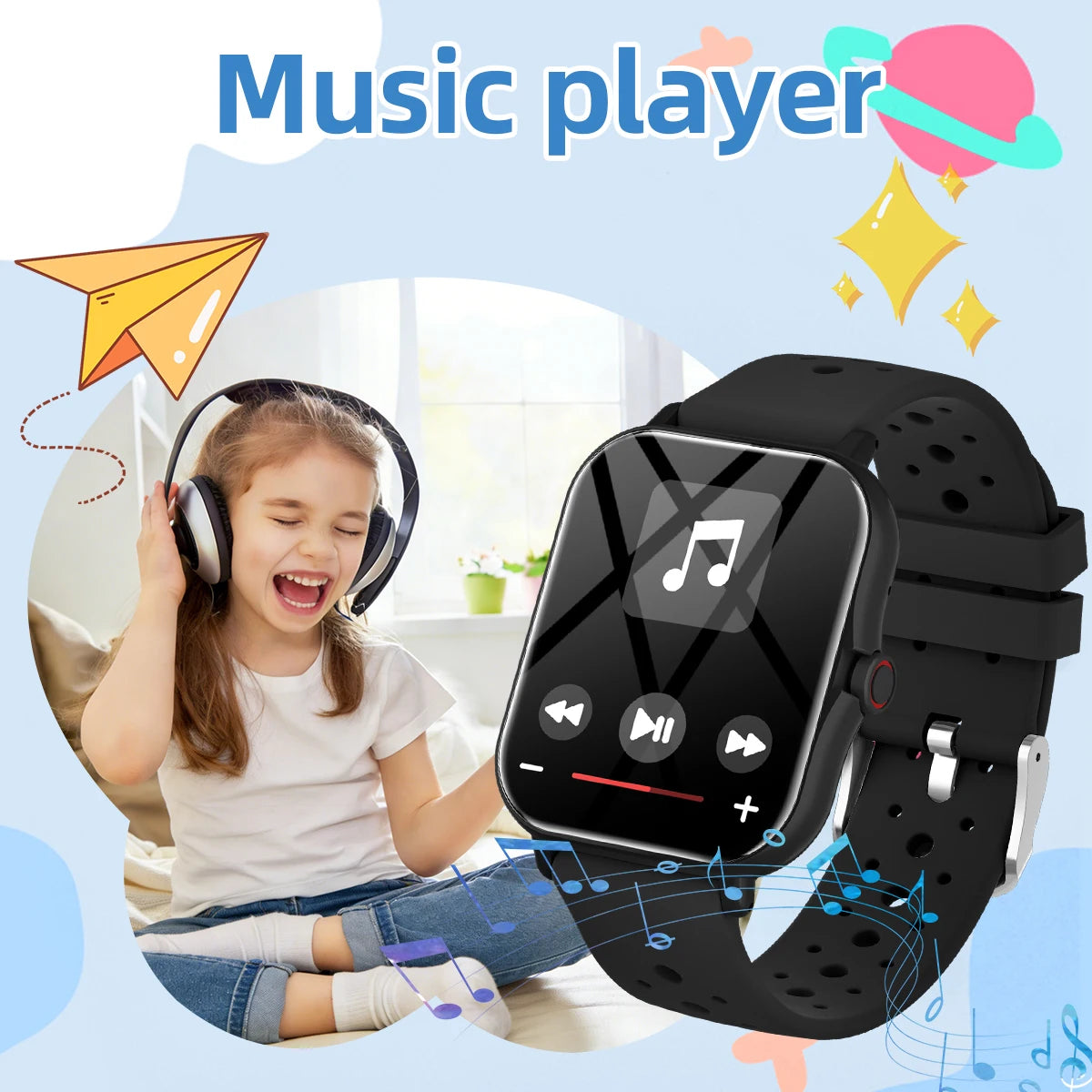 2026 New Smartwatch 1.83"Screen Bluetooth Call Voice Assistant Music Control Fitness Tracker for Android/IOS Phone Children Gift