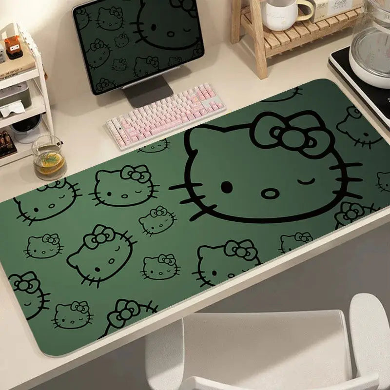 Leather Hello Kitty Printed Mouse Pad Girls Student Extra Large Non-Slip Pad Computer Key Pad Cartoon Desk Writing Pad