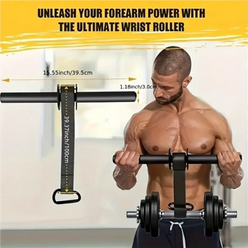 Iron Wrist Forearm Strengthener Muscle Training Stick Strength Equipment Black Universal Size Power Fitness Outdoor Sports Gear