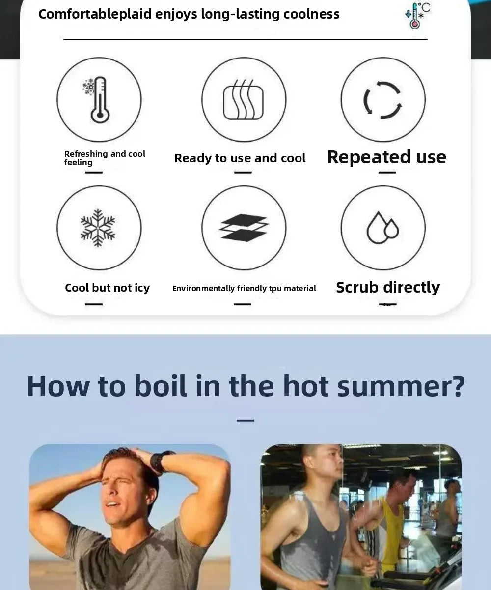 Summer Neck Cooling Ring Outdoor Running Fitness Fishing Cycling Travel Cool Neck Ring Portable Outdoor Cooling Accessories