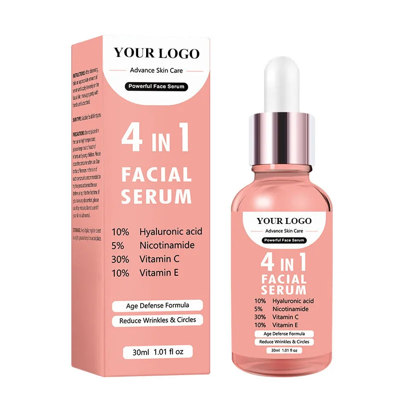 30ml Private Label Essence Custom Bulk Anti-Aging Repair Essences Powerful Hyaluronic Acid Face Skin Care Product VC Makeup