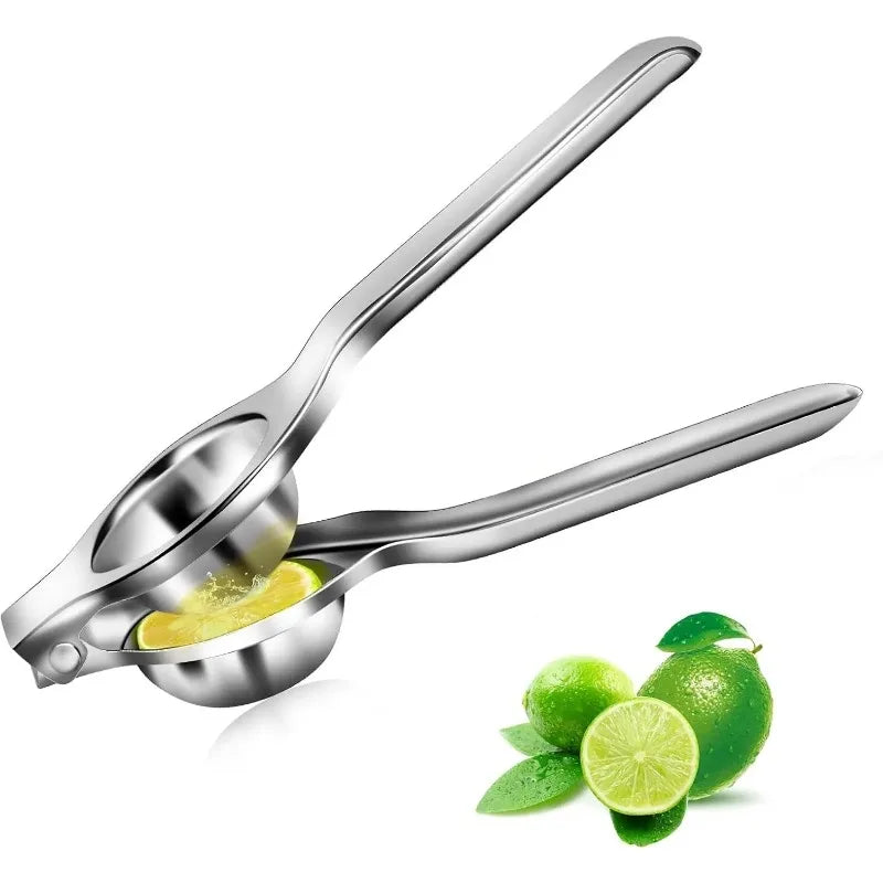 Stainless Steel Manual Citrus Juicer Lemon Squeezer Durable Polished Metal Kitchen Tool Fruit Juice Extractor Ergonomic Handle