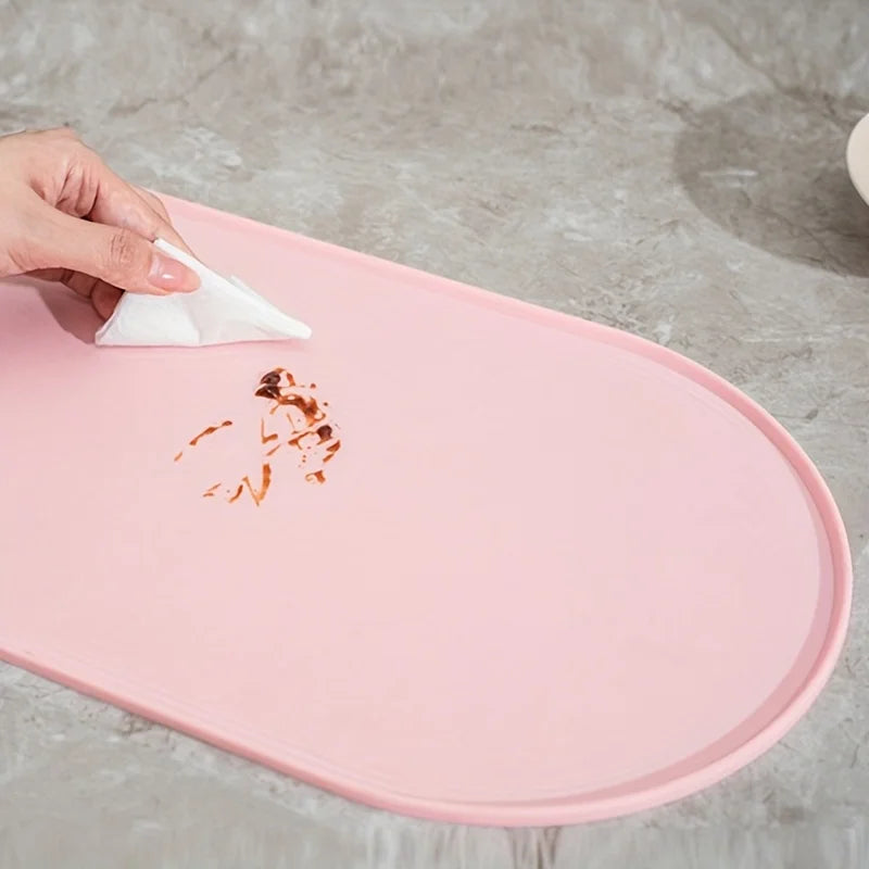 Cat Feeding Mat with Non-Slip Waterproof Design,Pet Food Mat, Compatible with Cat/Dog Bowls, Multipet Households, Dog Owners