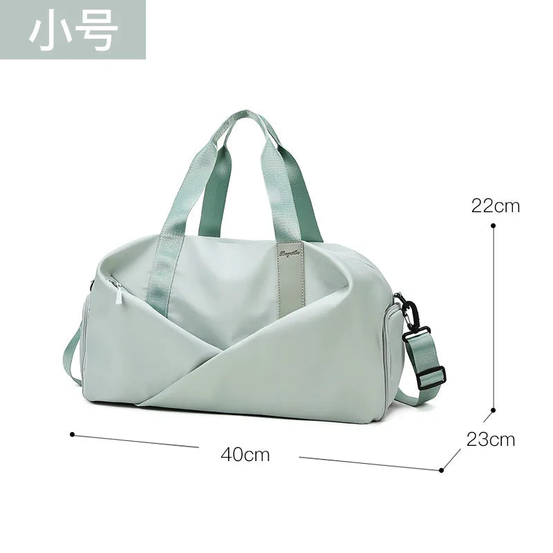 Large Capacity Fitness Bag Women's Handheld Oxford Cloth Yoga Sports Bag Fashionable Luggage Bag Wet And Dry Separation Can P...