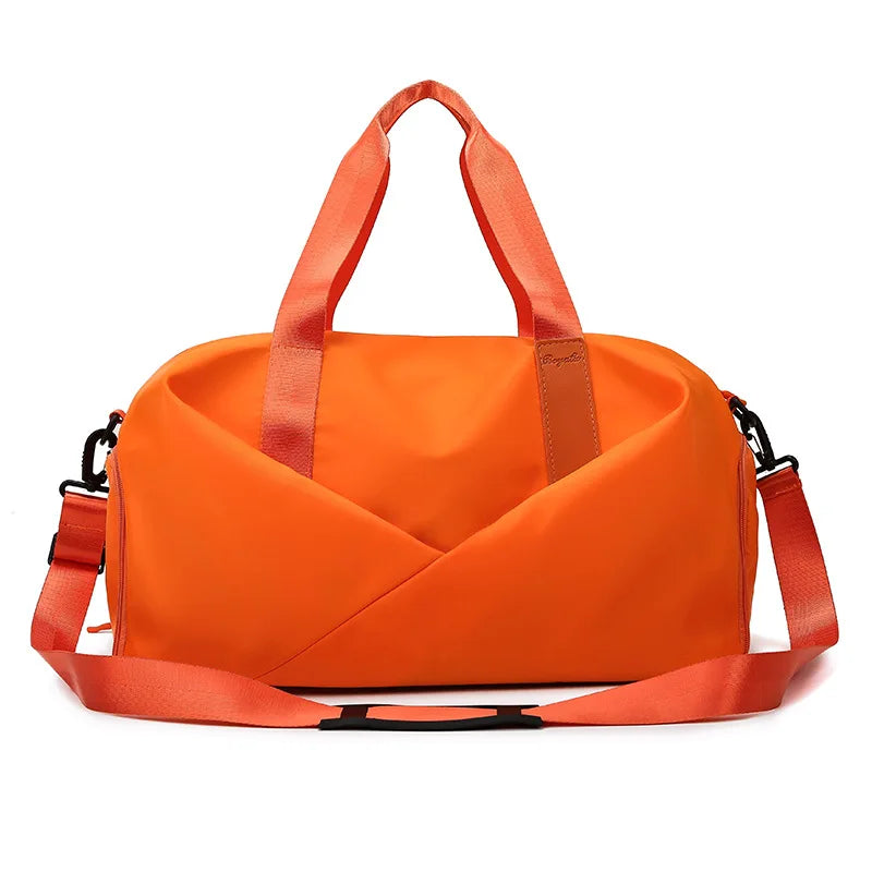 Large Capacity Fitness Bag Women's Handheld Oxford Cloth Yoga Sports Bag Fashionable Luggage Bag Wet And Dry Separation Can P...