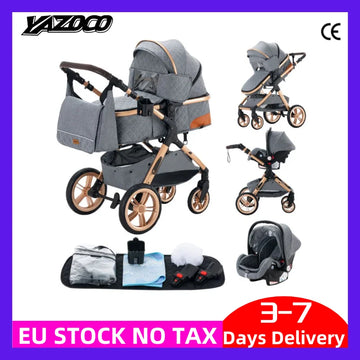 3-in-1 baby stroller travel system lightweight pram for newborns compact foldable Winter baby stroller baby buggy all-terrain