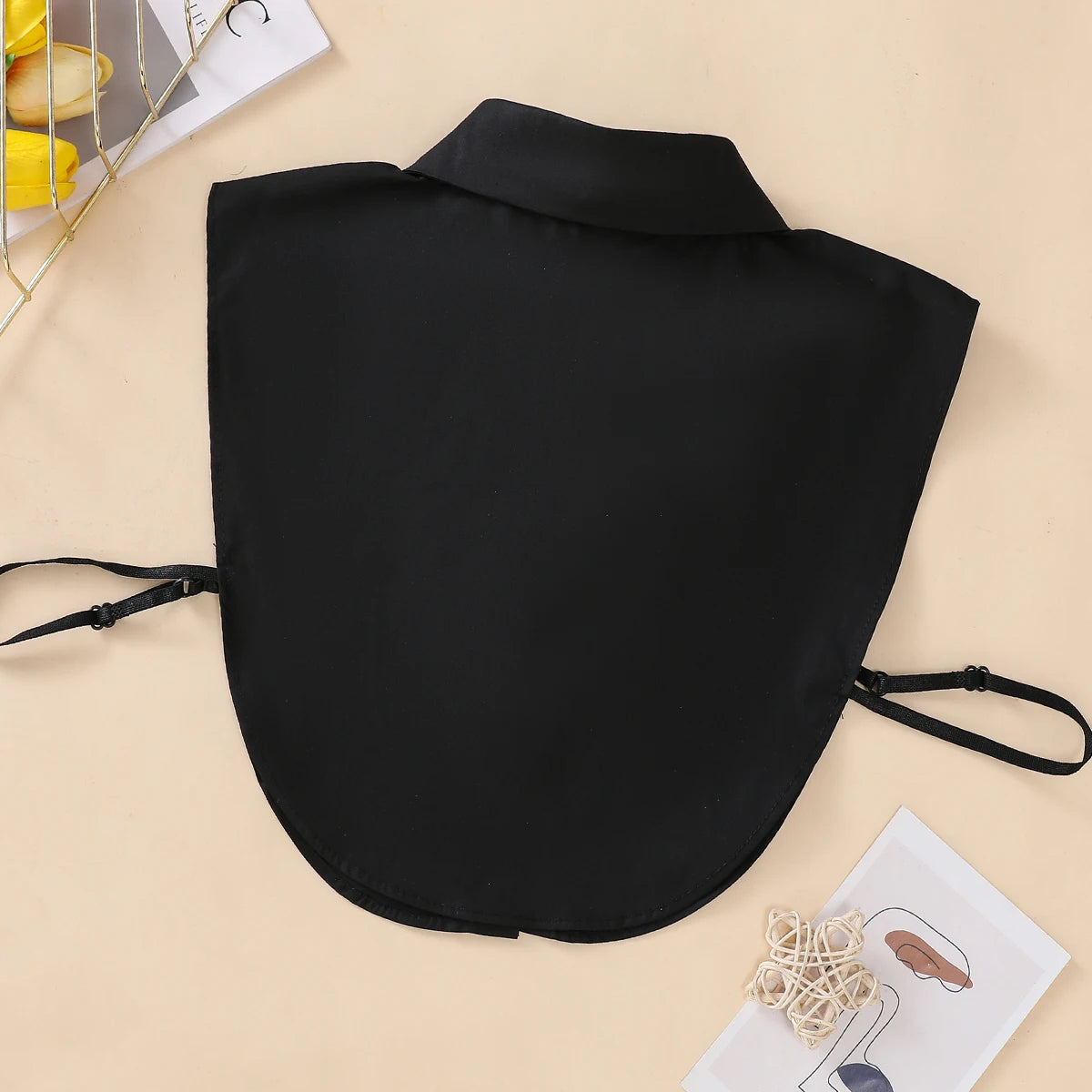 Women's Fashion Cotton Fake Collar, Simple Half Shirt Style Fake Collar, Versatile and Convenient Detachable Collar